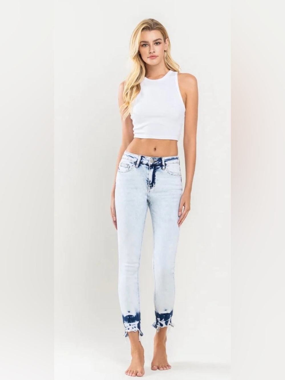 vervet — mid rise ankle skinny jeans